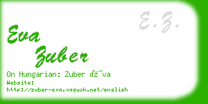 eva zuber business card